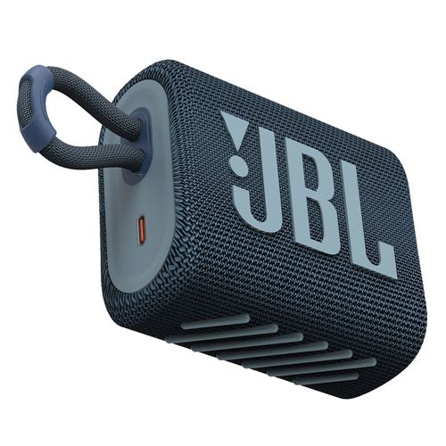 JBL Go 3 Portable Waterproof Speaker - Blue - Micro Center