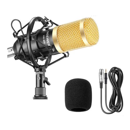 Belicoso Guiño persecucion Neewer NW-800 XLR/3.5mm Condenser Microphone - Gold - Micro Center