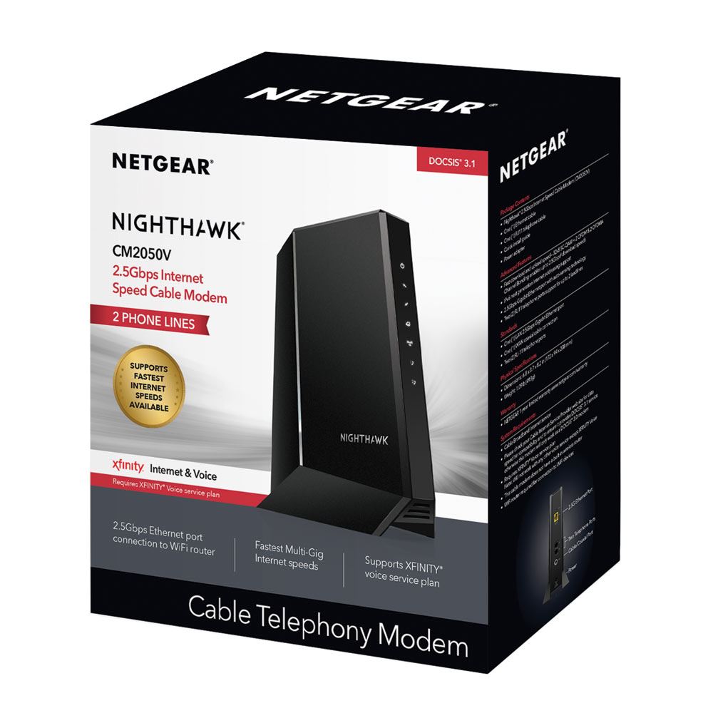 NETGEAR Nighthawk CM2050V DOCSIS 3.1 Cable Modem; 32 X 8 Bonded ...