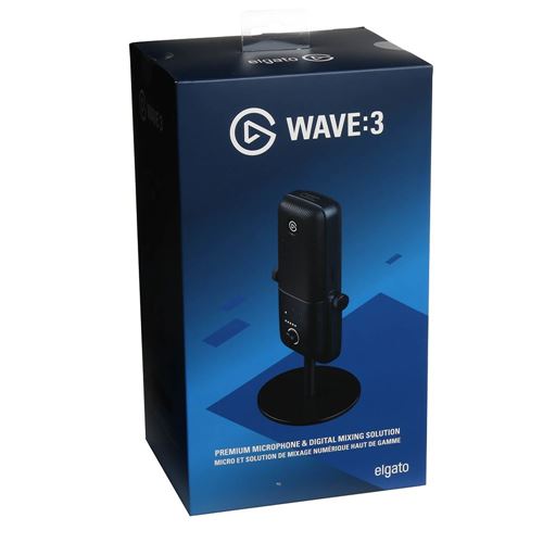 Elgato Wave 3 USB Condenser Microphone - Black; Cardioid Polar Pattern; For  Streaming and Podcasting; Free Mixer Software, - Micro Center