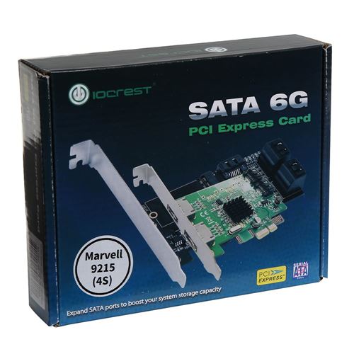 Chaiselong Følge efter det kan IOCrest 4 Port SATA III NON-RAID PCI-e 2.0 x1 Card - Micro Center