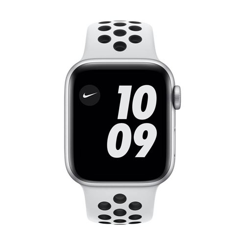 Series Nike SE GPS 40mm Silver Aluminum Smartwatch - Pure Black Nike Sport - Micro Center