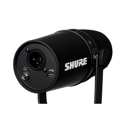 Shure MV7 USB Microphone with Tripod, for Podcasting, Recording, Streaming  & Gaming, Built-in Headphone Output, All Metal USB/XLR Dynamic Mic