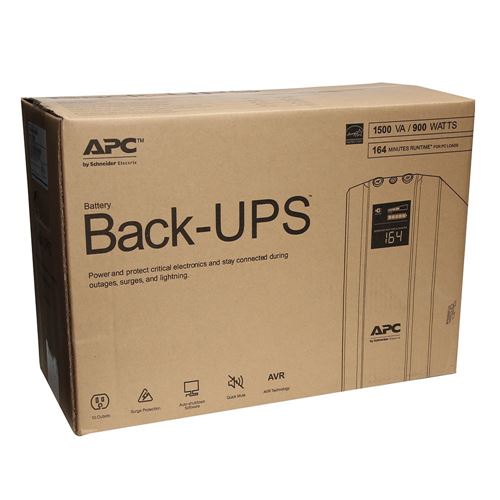 APC Back-UPS Pro UPS (BN1500M2); 1500 VA, 900 W, 115 V; 10 Outlets & 2 USB  Charging Ports; Large LCD display; Automatic - Micro Center