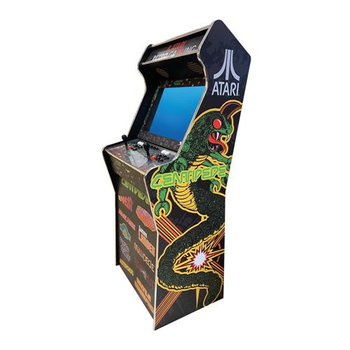 FULL-SIZED FOUR PLAYER UPRIGHT ARCADE GAME WITH TRACKBALL FEAT