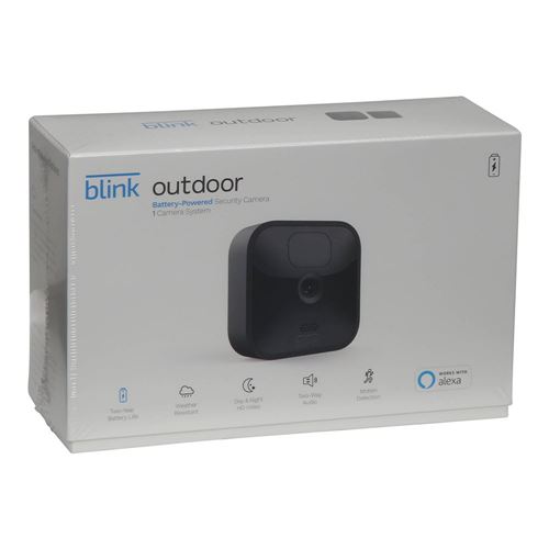 Blink Outdoor 1-Camera System B086DKSYTS; Indoor/Outdoor; 1080p Resolution;  110° FoV; WiFi Connectivity; Battery Powered - Micro Center