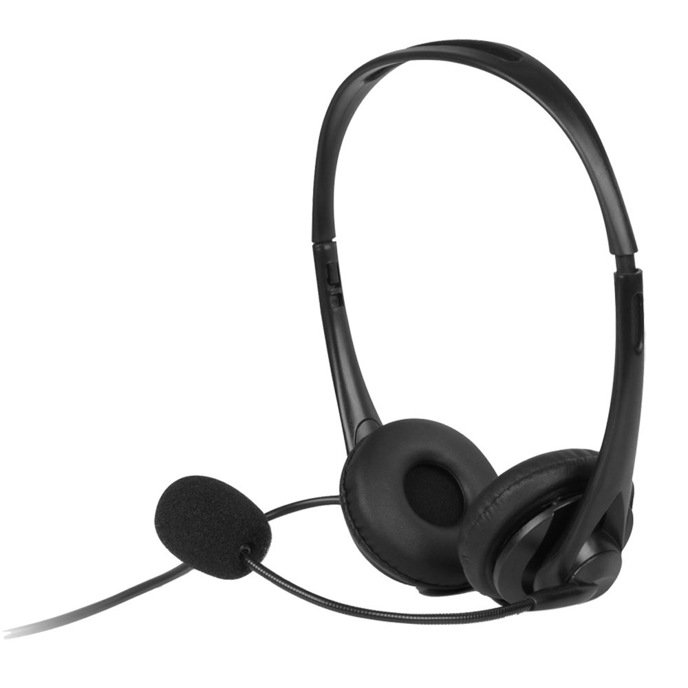 Aluratek Wired USB Stereo Wired Headset - Black; Noise Reducing Boom ...