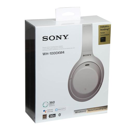 Sony WH-1000XM4 Wireless Noise-Canceling Headphones - Silver; Built-in  Microphone; Up to 30 hours Listening Time - Micro Center