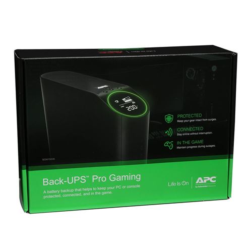 APC Gaming UPS, 1500VA Sine Wave UPS Battery Backup with AVR and (3) USB  Charger Ports, BGM1500B, Back-UPS Pro Uninterruptible Power Supply, Midnight