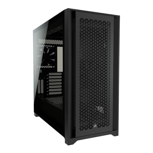 AMANSON Micro PC CASE Mini Tower Gaming PC Cases,USB 3.0 Tempered Glass  Front and Side Panels Black Computer Case (Fans are not Included) (Black)