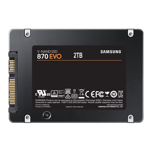 Samsung 870 EVO 2TB SSD MLC V-NAND SATA 6Gb/s 2.5" Internal Solid State Drive - Micro Center