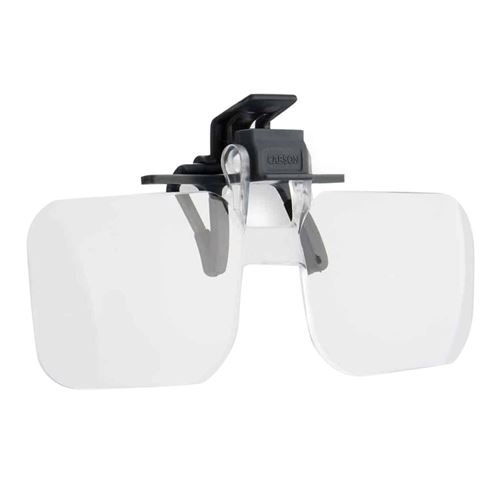Magnifying glasses clip on - 2x magnification use in cobination