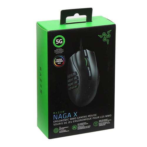 Razer Naga X Optic Wired Mouse - Black