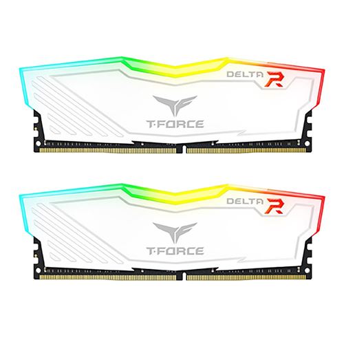 TeamGroup T-FORCE Delta RGB 16GB (2 x 8GB) DDR4-3200 PC4-25600 CL16 Dual  Channel Desktop Memory Kit TF4D416G3200HC - White - Micro Center