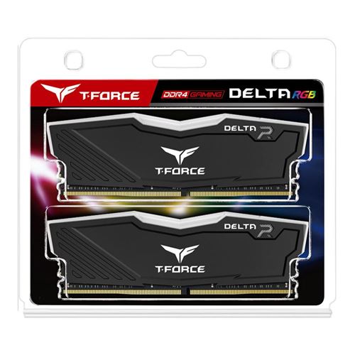 TeamGroup T-FORCE Delta RGB 32GB (2 x 16GB) DDR4-3200 PC4-25600 CL16 Channel Desktop Memory Kit - Black Micro Center