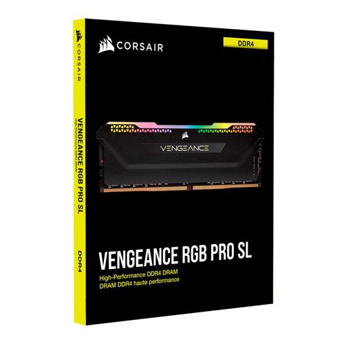 Corsair Vengeance RGB Pro SL 16GB (2x8GB) DDR4 3200 (PC4-25600) C16 Desktop  memory – Black (CMH16GX4M2E3200C16)