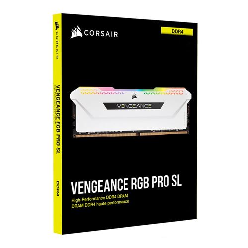 Corsair Vengeance RGB Pro SL - 2 x 32 Go (64 Go) - DDR4 3200 MHz - CL16 -  Mémoire Corsair sur
