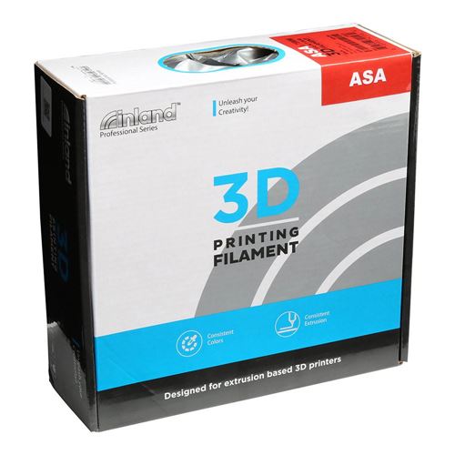 Inland PolyLite 1.75mm Black ASA 3D Printer Filament - 1kg Spool (2.2 lbs)  - Micro Center