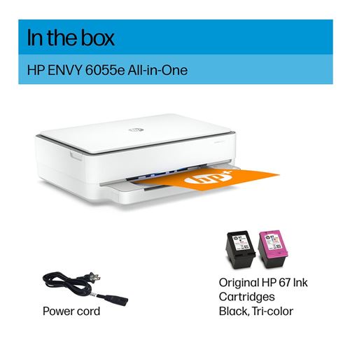 HP ENVY 6055e All-in-One Wireless Printer; 3 Instant included with HP+ - Micro Center