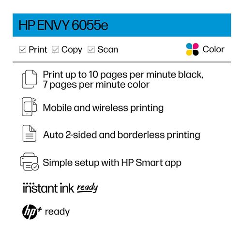 HP ENVY 6055e All-in-One Printer All-in-One Printer 223N1A#B1H