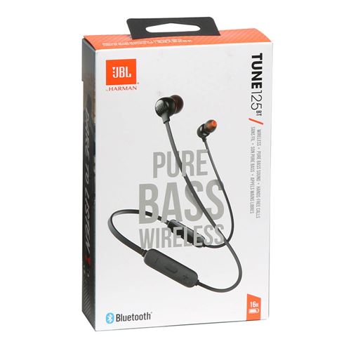 Sammenlignelig Stolthed parade JBL TUNE 125BT Wireless Bluetooth Earbuds - Black; Up to 16 Hours of  Listening Time; Inline Microphone; Inline Volume - Micro Center
