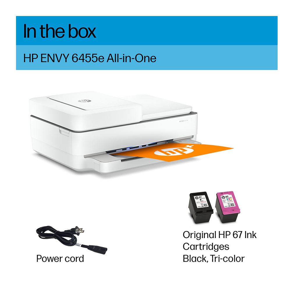 Hp Envy 6455e All In One Wireless Color Printer 3 Months Instant Ink Included With Hp Micro 1797