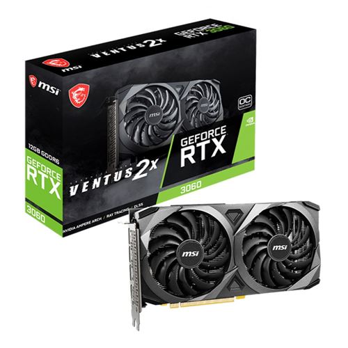 MSI NVIDIA GeForce RTX 3060 Ventus 2x Overclocked Dual-Fan 12GB