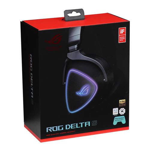 ASUS ROG Delta S Gaming Ai Over-Ear for Nintendo Headphones, Microphone, Powered w/ USB-C, Headset - Center PC/ Micro Noise-Canceling Mac