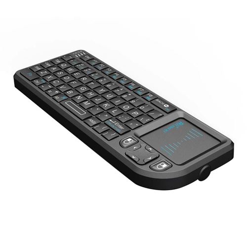 Rii (Upgrade) i4 Mini Bluetooth Keyboard with Touchpad, Blacklit Portable  Wireless Keyboard with 2.4G USB Dongle for Smartphones, PC, Tablet, Laptop