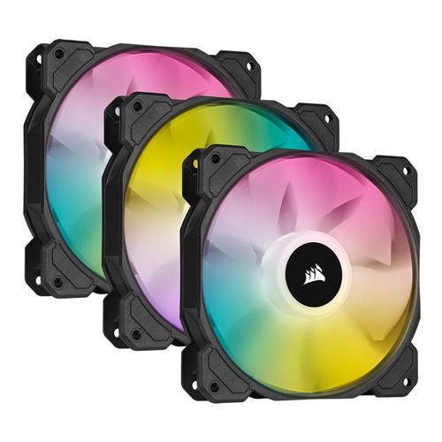 Corsair iCUE SP120 RGB ELITE Performance Hydraulic Bearing Case Fan with iCUE Node - Pack - Micro Center