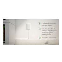 Sleek Socket Ultra-Thin Wall Outlet Cover with 8-ft Extension Cord