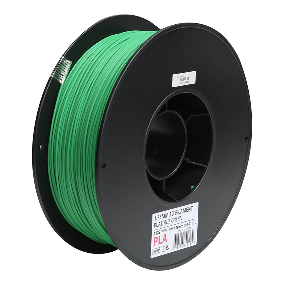 Inland 1 75mm Pla 3d Printer Filament 1kg 2 2 Lbs Cardboard Spool True Green Dimensional