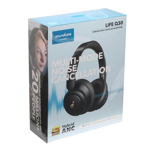  Soundcore by Anker Life Q30 Hybrid Active Noise Cancelling  Headphones with Multiple Modes, Hi-Res Sound, Custom EQ via App, 40H  Playtime, Comfortable Fit, Bluetooth Headphones(Renewed) : Electronics