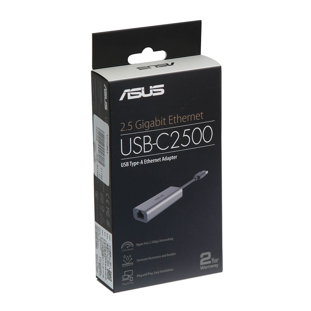 ASUS USB-C2500 2.5G Ethernet USB Adapter Supports Wired Network ...