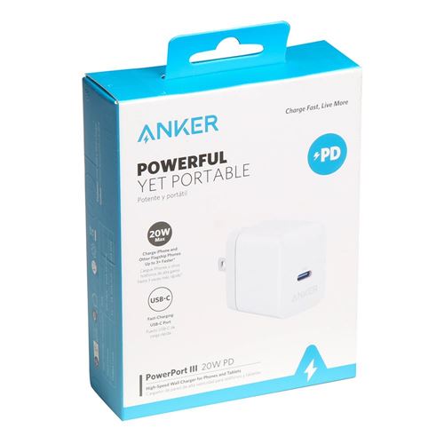 Anker PowerPort III 20W PD USB Type-C Wall Charger - White - Micro