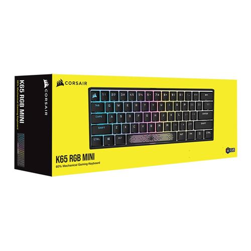 Corsair K65 RGB MINI 60% Mechanical Gaming Keyboard, Backlit RGB