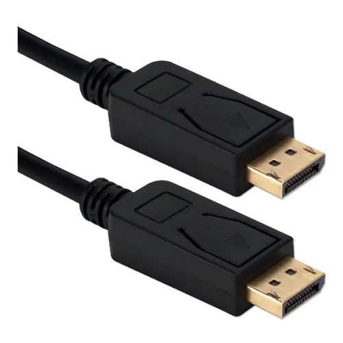 QVS DisplayPort 2.0 UltraHD 16K Cable with Latches 6 ft - Black - Micro  Center
