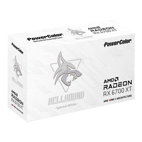 PowerColor AMD Radeon RX 6700 XT Hellhound Spectral White Triple