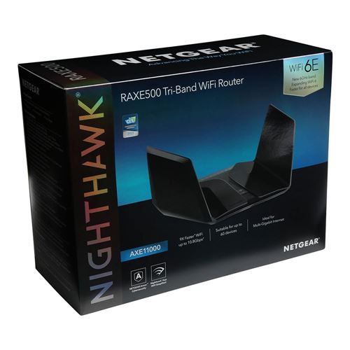 NETGEAR Nighthawk RAXE500 AXE11000 WiFi Router Tri-Band WiFi 6E