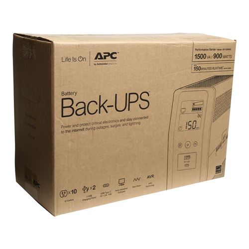 APC Back-UPS Pro BR - UPS - AC 120 V - 900 Watt - 1500 VA - USB