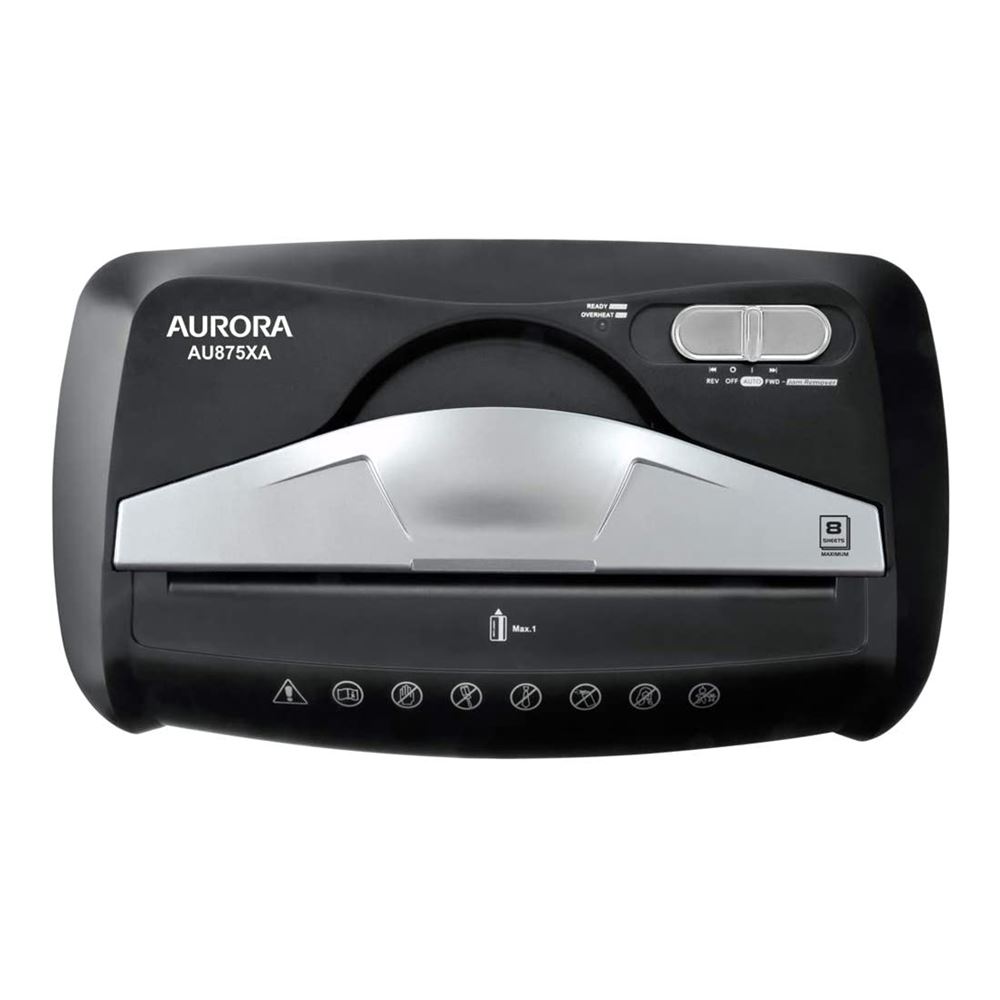 Aurora AU875XA 8-Sheet Crosscut Paper and Credit Card Shredder with 3.7 ...