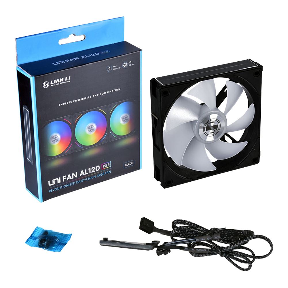 Lian Li UNI AL120 RGB Fluid Dynamic Bearing 120mm Case Fan Black