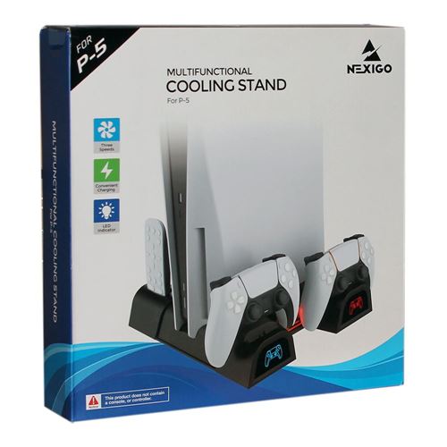 Bolt Axtion PS5 Vertical Stand with Cooling Fan and Dual Controller Charger  Indicator Lamps and 15 Game Slots, Fast Cooling Through Metal Base, PS5  Console Compat