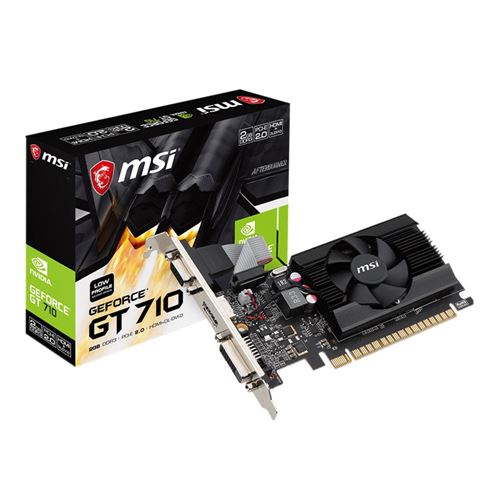 MSI NVIDIA GeForce GT 710 2GD3 LP Single Fan 2GB DDR3 PCIe 2.0 Graphics  Card - Micro Center