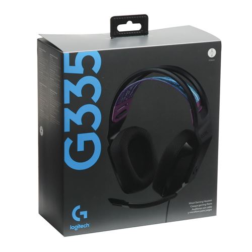 Logitech G G335 Wired Gaming Headset; Elastic headband; Flip to Mute  Microphone; Memory Foam Ear Pads - Black - Micro Center