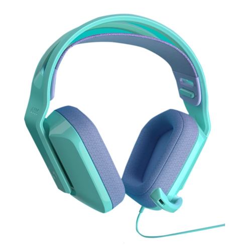 Logitech G G335 Wired Gaming Headset; Elastic headband; Flip to Mute  Microphone; Memory Foam Ear Pads - Mint - Micro Center