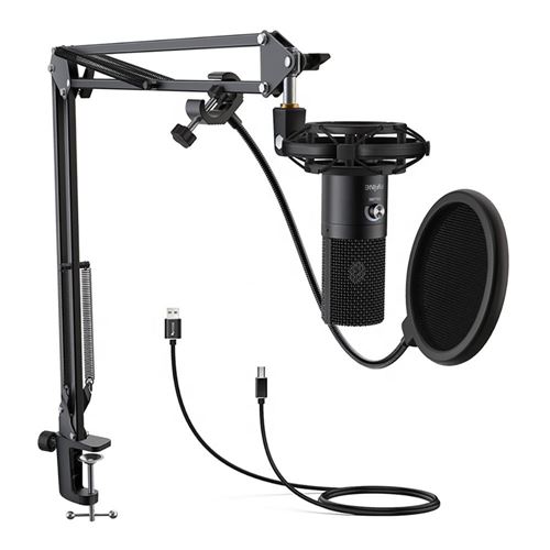 FiFine USB Microphone – K650; Volume Dial; for Streaming, Vocal Recording,  Podcasting on Computer - Micro Center