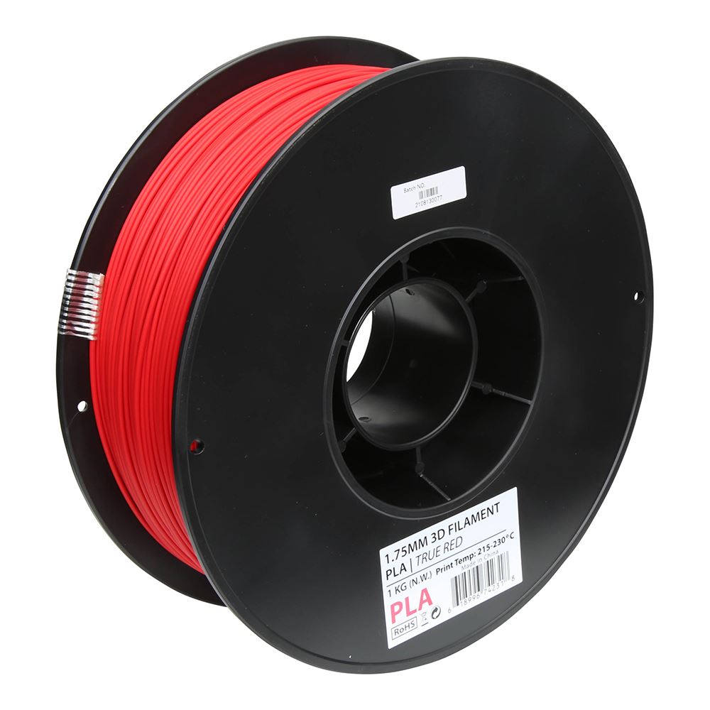 Inland 1 75mm Pla 3d Printer Filament 1kg 2 2 Lbs Cardboard Spool True Red Dimensional