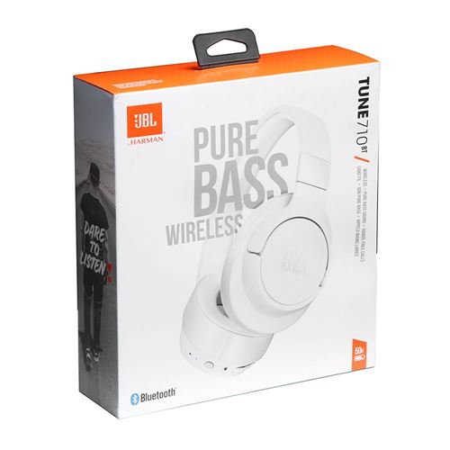 JBL Tune 710BT Wireless Over-Ear Headphone - White - Micro Center