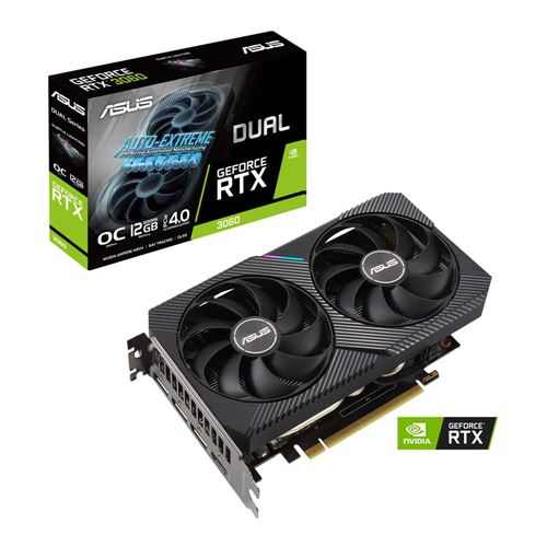 ASUS NVIDIA GeForce RTX 3060 Dual V2 Overclocked Dual-Fan 12GB